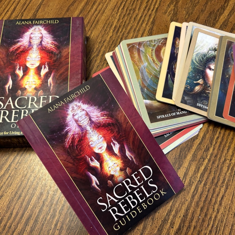 Sacred Rebel Oracle cards and quide book, by Alna Fairchild.